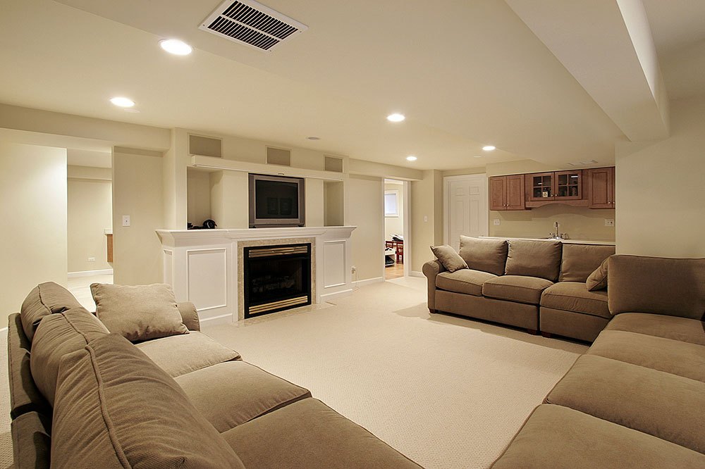 Basement in luxury home