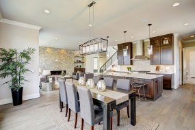 Luxurious new construction with open plan interior.