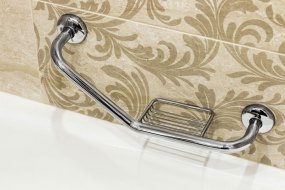 bathroom handle for the disabled. focus on bathroom handle