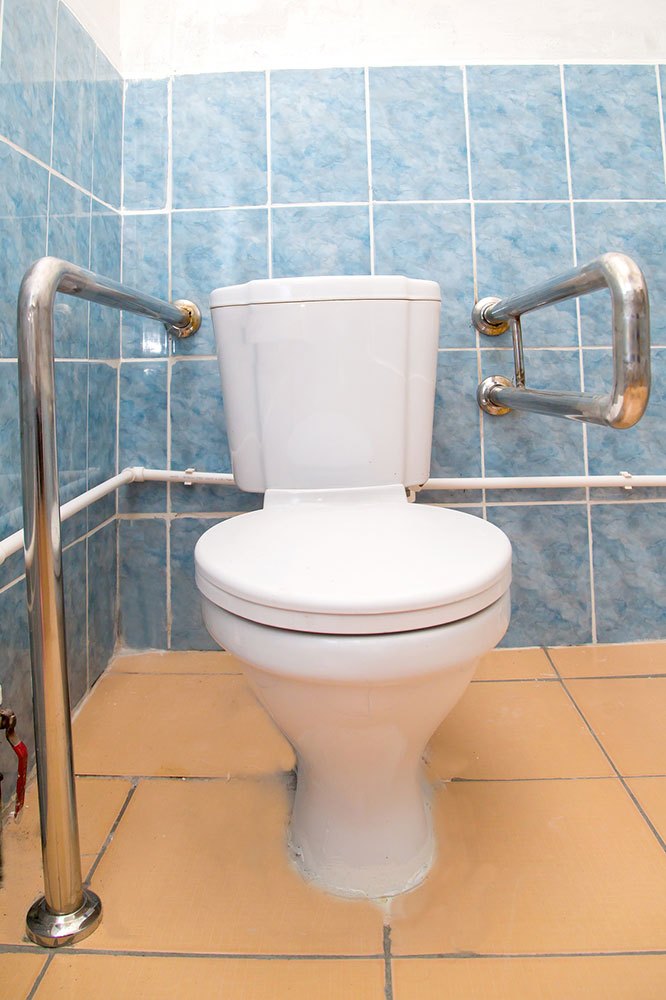 equipped toilet for people with disabilities