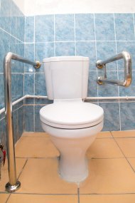 equipped toilet for people with disabilities