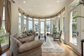 Family room with lake view