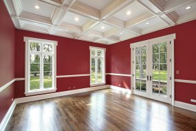 Library with red walls